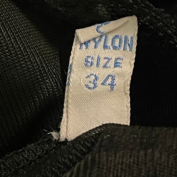 VINTAGE 60s Blue Swan Black Lace Trimmed Full Slip Size 34 or XS - Picture 4 of 5